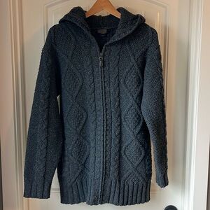 Pendleton Aran cable sweater jacket